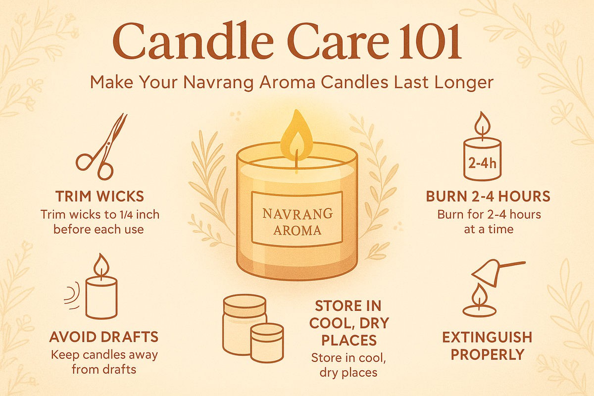 Candle Care 101: Make Your Navrang Aroma Candles Last Longer