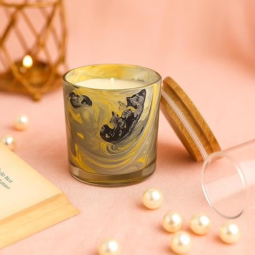 Navrang Aroma Candles Marble Glitter Scented Candles for Home Décor