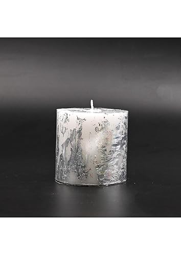 Set of 3 Metallic Pillar Candles - Navrang Aroma Candles