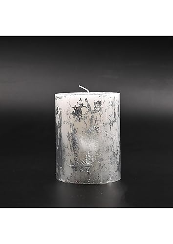 Set of 3 Metallic Pillar Candles - Navrang Aroma Candles