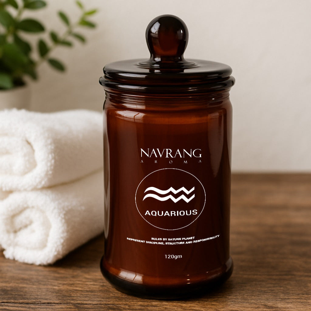 Navrang Aroma Aquarius Zodiac Candle