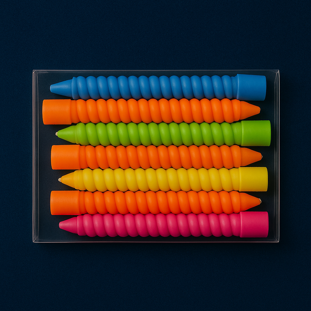 Spiral Twist Candle Set – 6 Colors