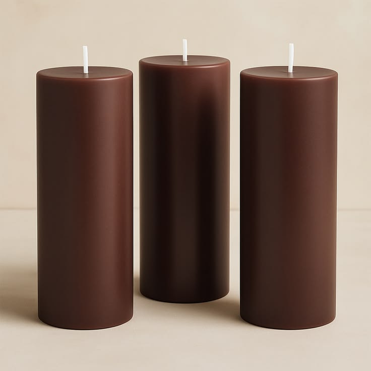 Brown Pillar Candle