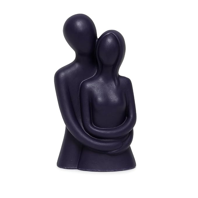 Romantic Couple Soy Wax Candle – Minimalist Sculpture with Floral Scent
