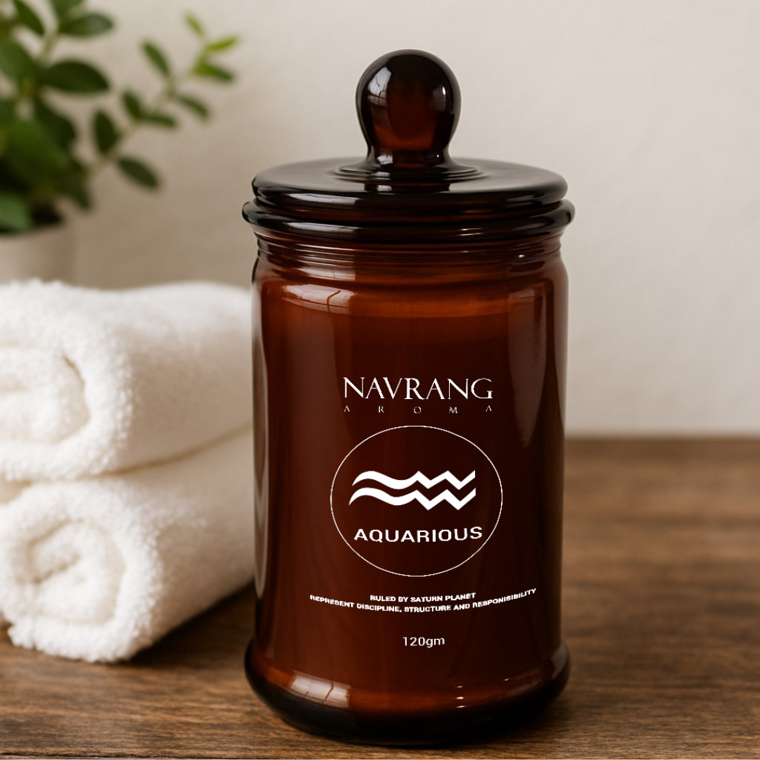 Navrang Aroma Aquarius Zodiac Candle