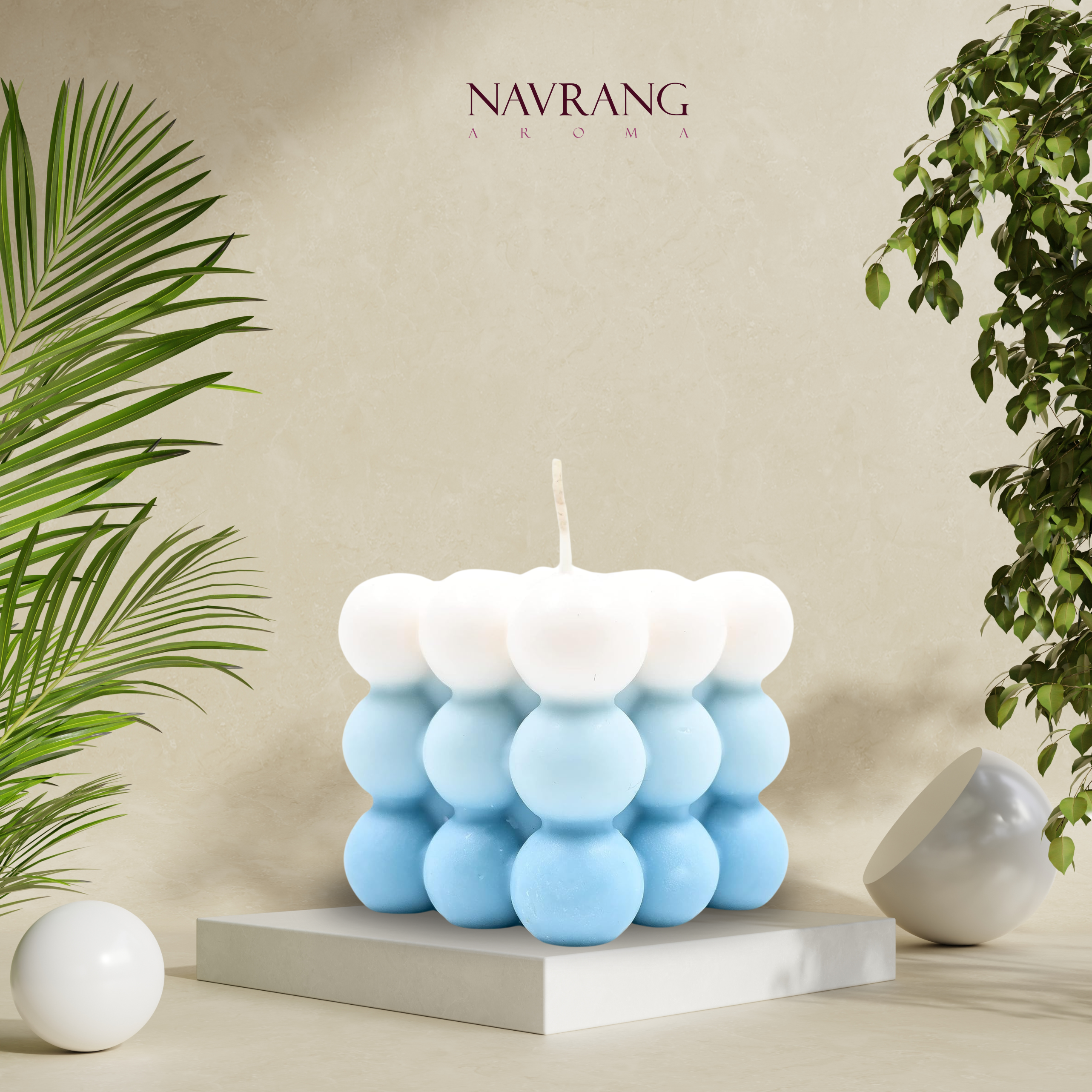 Bubble Candle | Scented Candles | Cube Candle | Paraffin Wax Candle | 6x6 cm