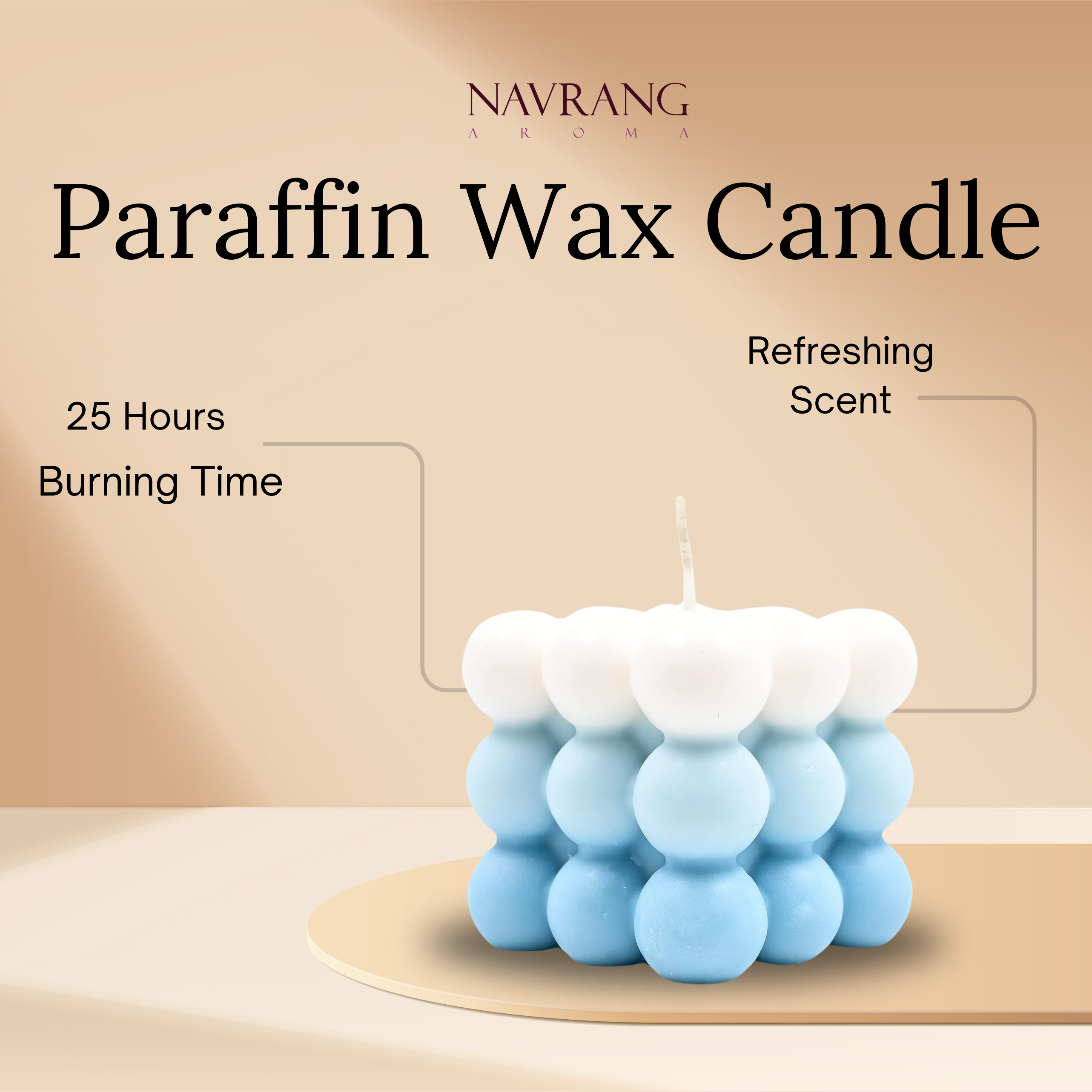 Bubble Candle | Scented Candles | Cube Candle | Paraffin Wax Candle | 6x6 cm