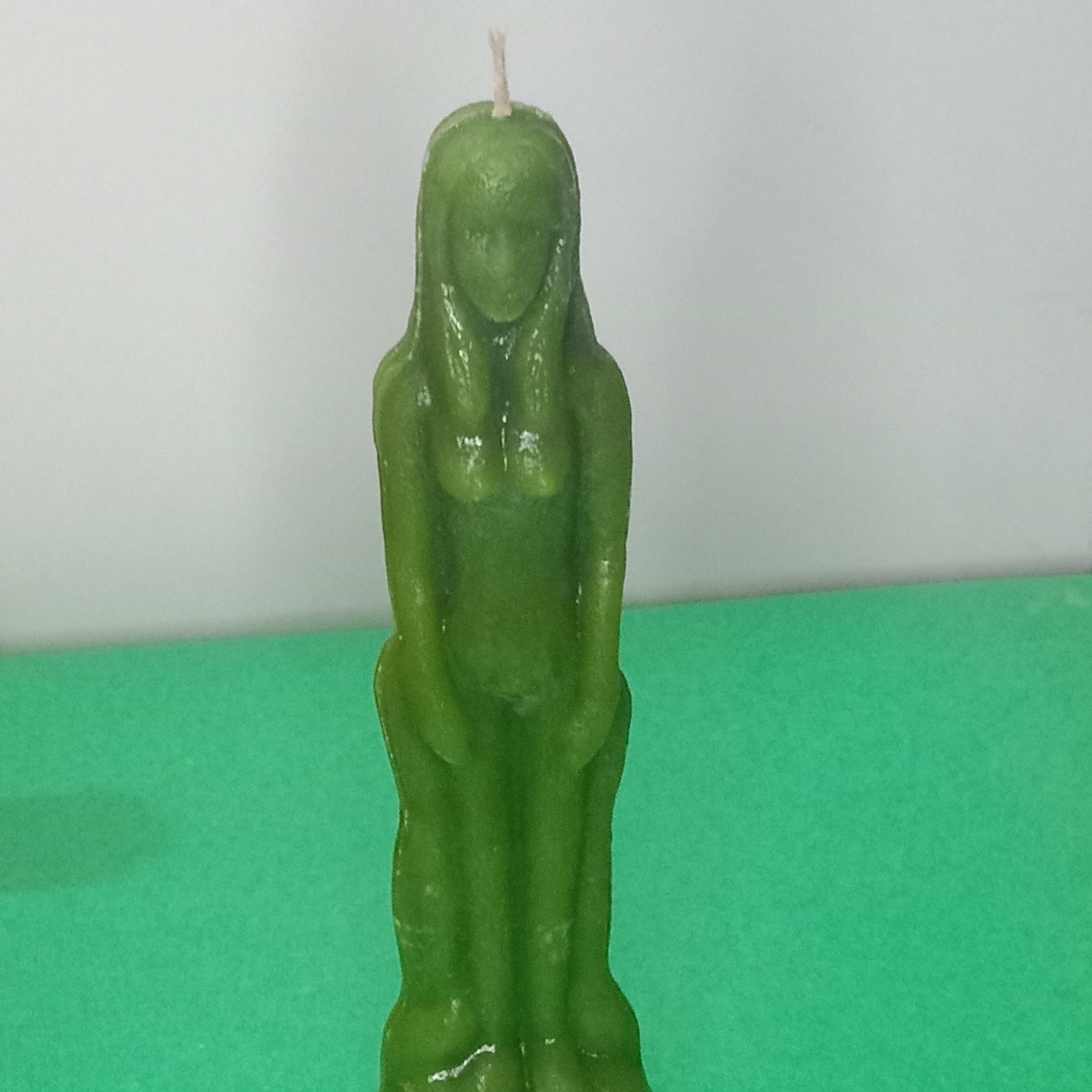 Handcrafted Green Female Figure Candle | Artistic Body Sculpture | Navrang Aroma Candles