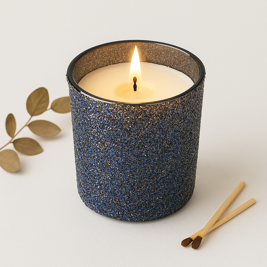 Blue Sparkle Jar Candle ( 200g Soy Wax ) Aromatheraphy