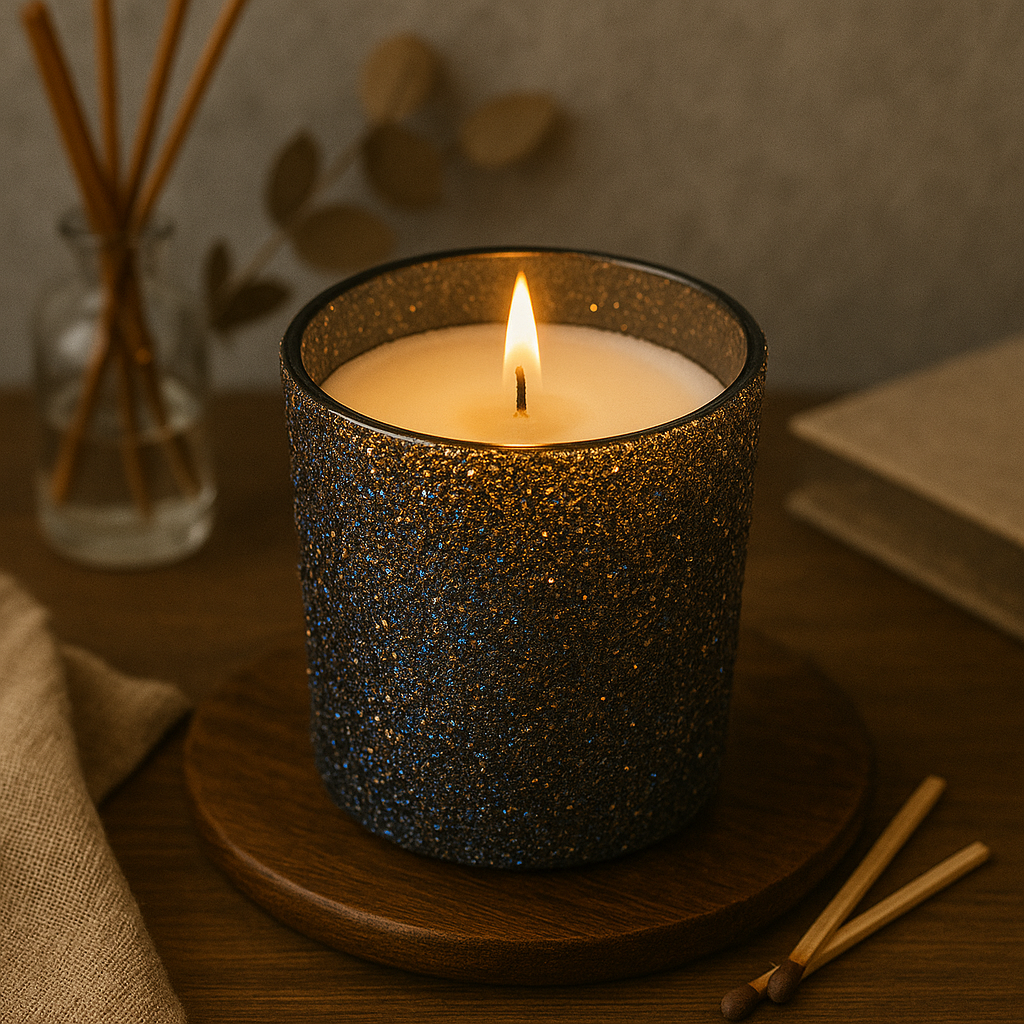 Blue Sparkle Jar Candle ( 200g Soy Wax ) Aromatheraphy