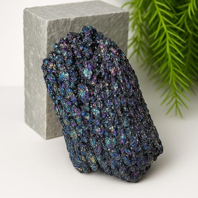 Black Rainbow Carborundum Crystal | 149g | Chakra Healing & Intuition Enhancer