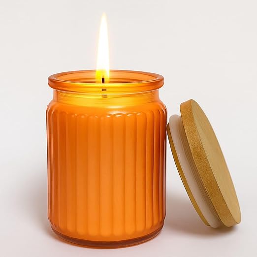 Luxury Designer Jar Candle | 100% Soy Wax | 200g | Home Decor & Gifting | The Remedial Store (Orange)