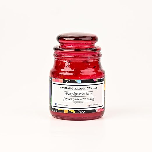 Pumpkin Spice Latte - NAVRANG Yankee Candle Classic Jar Scented Candles-Relaxing Aromatherapy for Home & Office