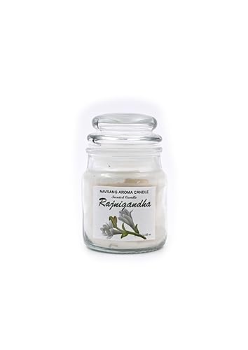 Rajnigandha Scented Yankee Jar Candle - Lasts Upto 48 Hours - THE REMEDIAL STORE