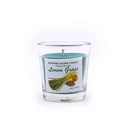 Pack of 3 Lemon Grass Votive Glass Scented Candle - Lasts Upto 48 Hours - THE REMEDIAL STORE
