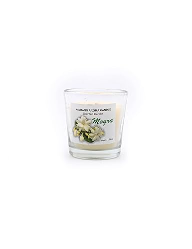 Pack of 3 Mogra Votive Glass Scented Candle - Lasts Upto 48 Hours - THE REMEDIAL STORE