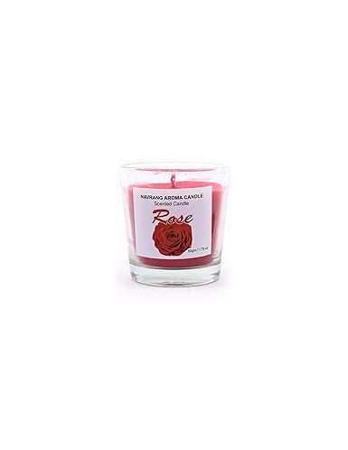 Pack of 3 Rose Votive Glass Scented Candle - Lasts Upto 48 Hours - THE REMEDIAL STORE