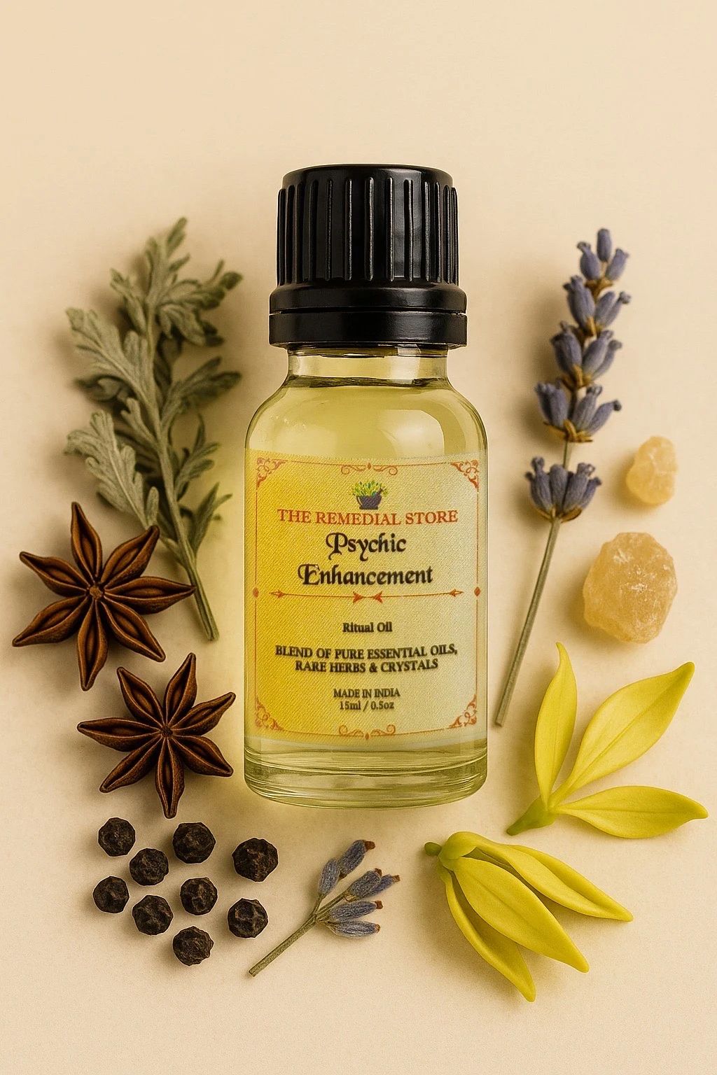 Psychic Enhancement Ritual Oil – 15ml – Intuition, Vision & Spiritual Focus Blend || The Remedial Store