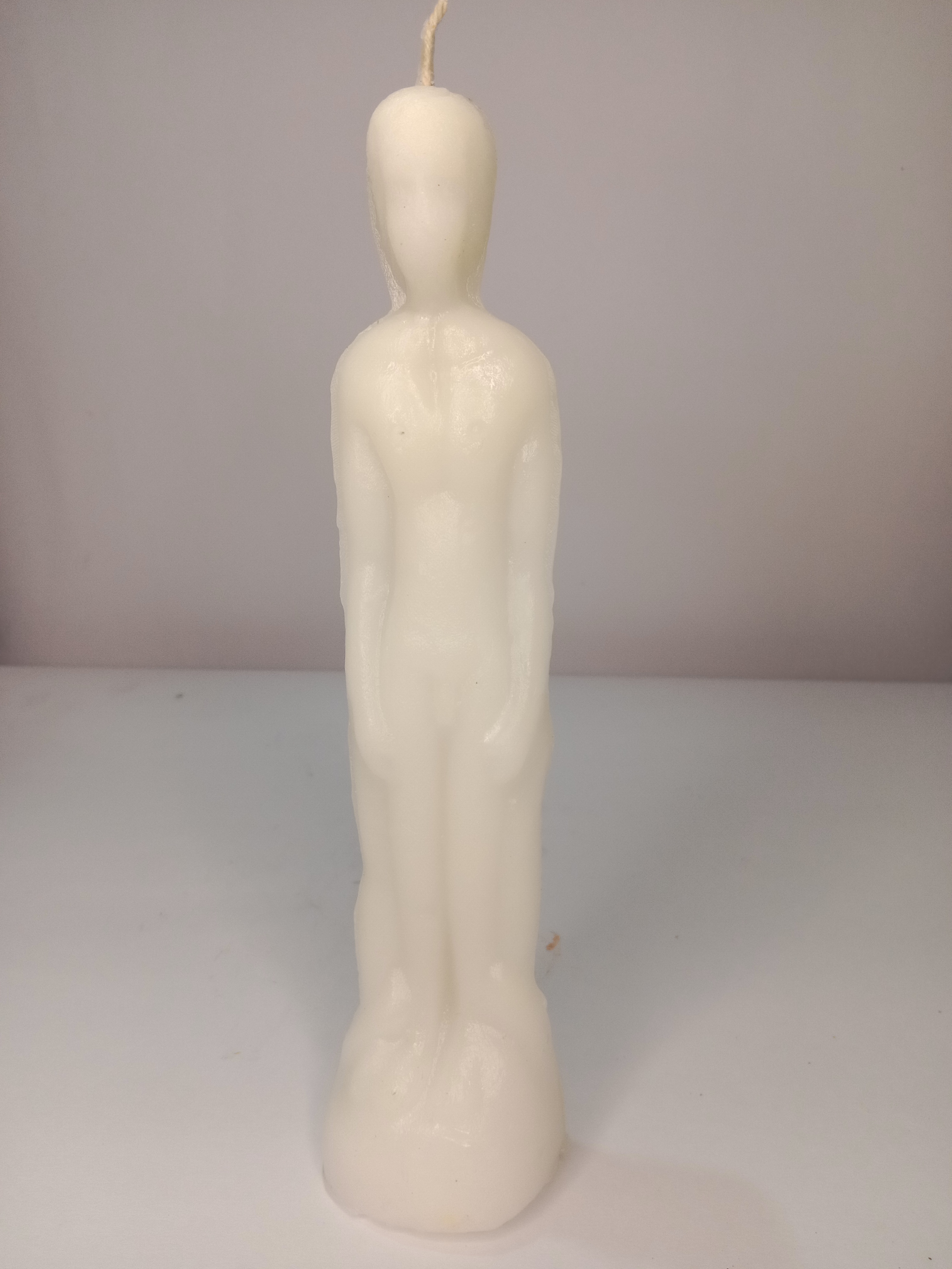 Handcrafted White Male Figure Candle | Artistic Body Sculpture | The Remedial Store