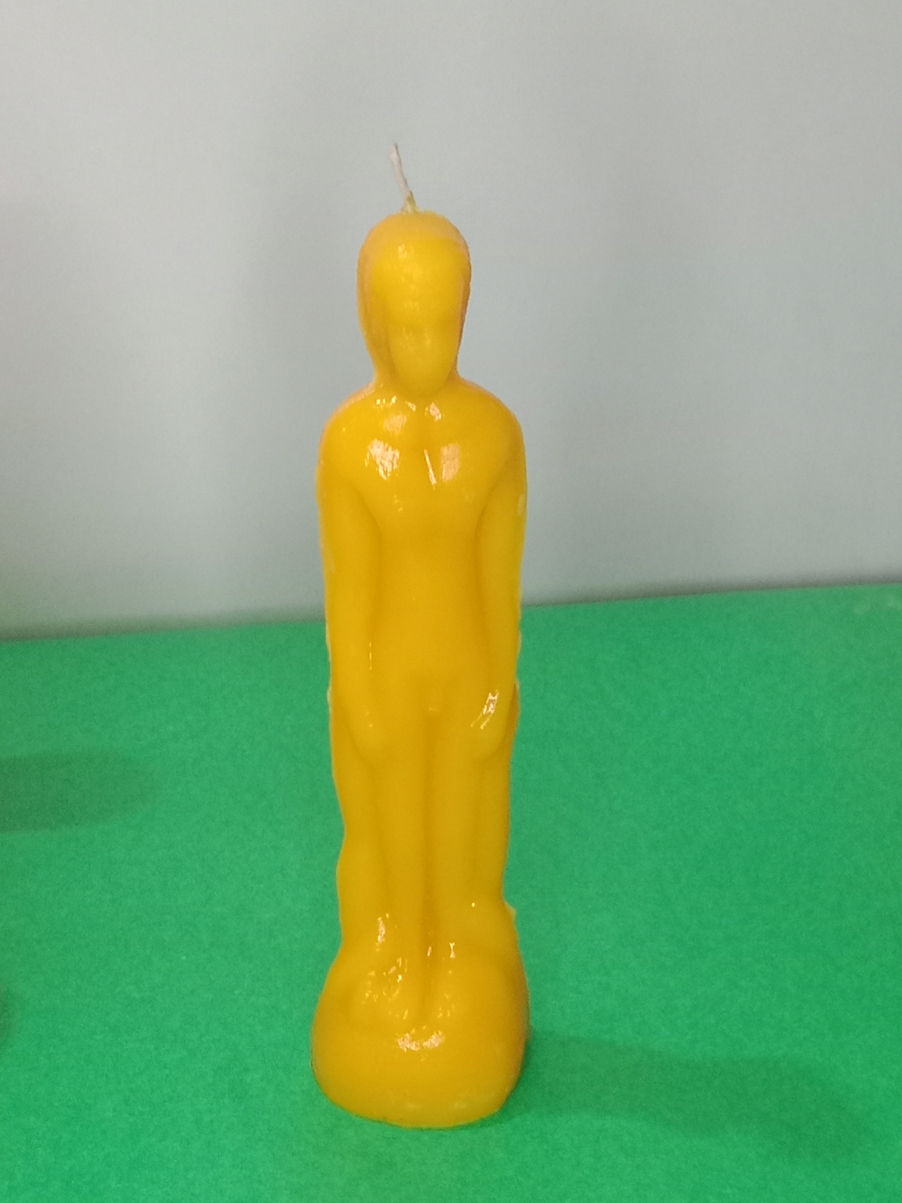 Handcrafted Yellow Male Figure Candle | Artistic Body Sculpture | The Remedial Store